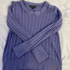Eddie Bauer Long Sleeve Shirt/Sweater | Purple Blue Periwinkle | Size L